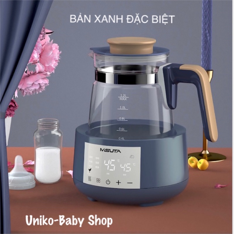 Bình đun nước pha sữa-Máy đun nước pha sữa MISUTA- Máy hâm nước pha sữa MISUTA 1,2L mới nhất+TẶNG KÈM JACK CHUYỂN ĐỔI