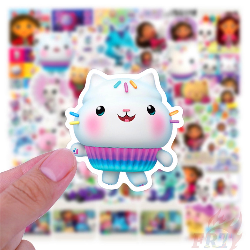 Bộ 50 miếng dán trang trí laptop hành lý thời trang dòng búp bê Gabby 02 DIY