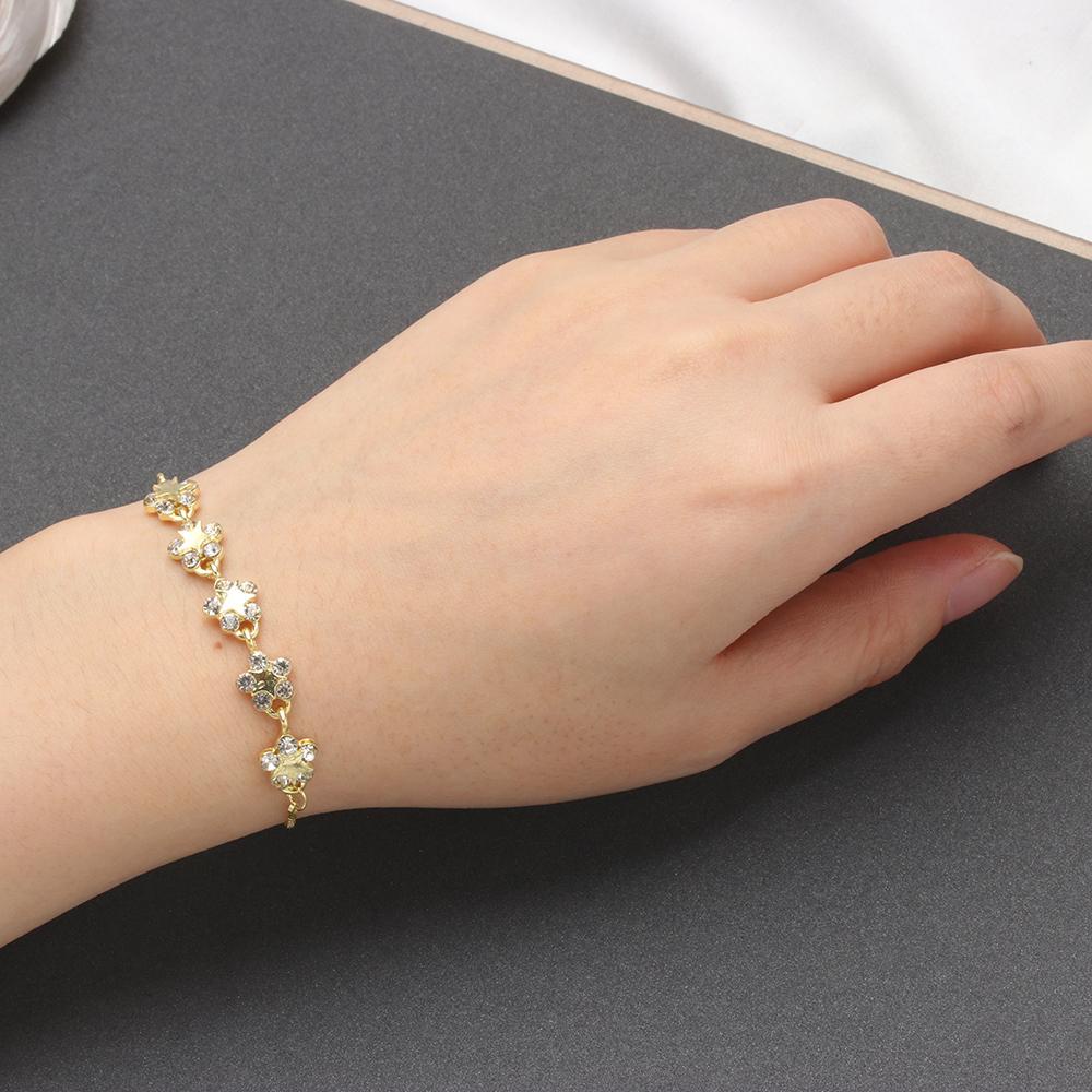 SUMU Vòng Đeo Tay Hoa Đính Pha Lê