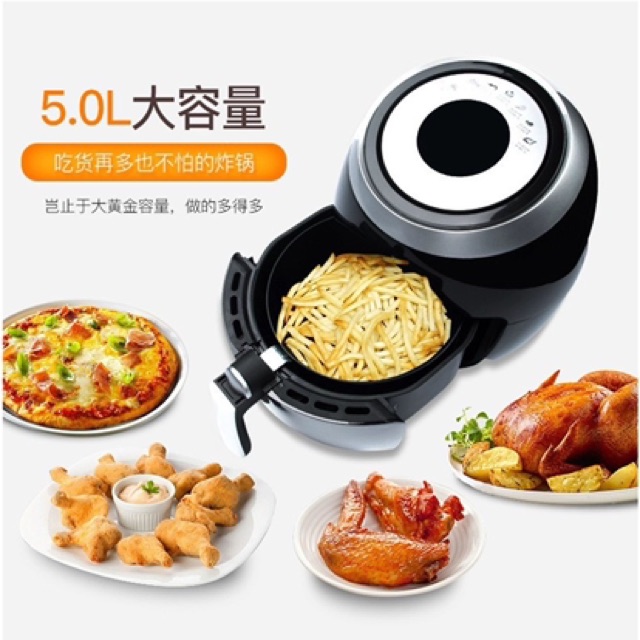 [Mã 273ELHA100K0 hoàn 7% đơn 500K] Nồi chiên không dầu KESHUAI AF606 1500W Dung tích 5.5L điều khiển cảm ứng