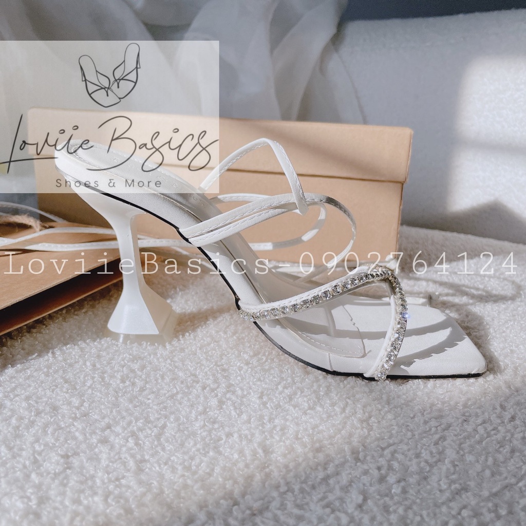 SANDAL CAO GÓT LOVIIE BASICS - GUỐC NỮ DÂY NGANG MẢNH - GIÀY THỜI TRANG CHIẾN BINH 9 PHÂN G220911