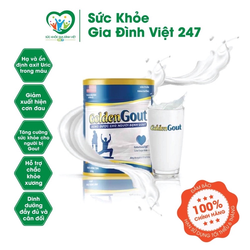 Sữa non Golden Gout 650g ❤️[ CHÍNH HÃNG ] ❤️ sữa dành riêng cho người Gout