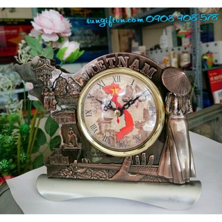 Đồng hồ lưu niệm, đồng hồ trang trí điểm nhấn  bàn làm việc, quà tặng lưu niệm bạn bè người thân