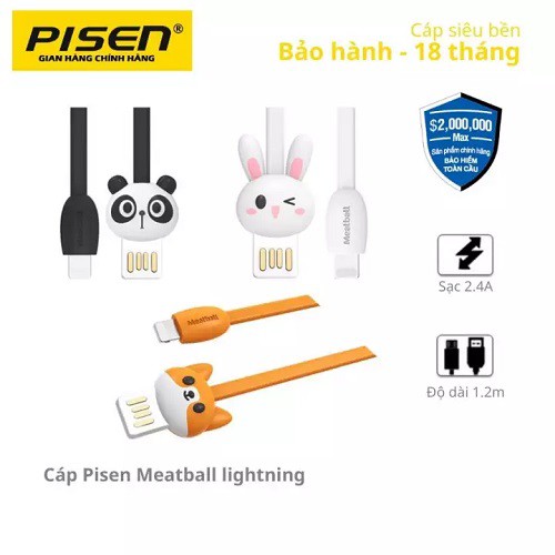 Pin sạc dự phòng Pisen Meatball 10050mah - Hàng chính hãng