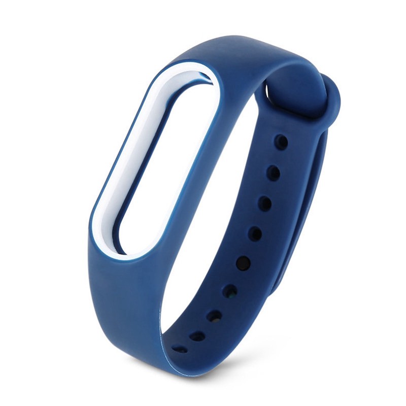 Duo Teng Dây Đeo Thay Thế Chất Liệu Silicon Màu Trơn Cho Xiaomi Miband 2