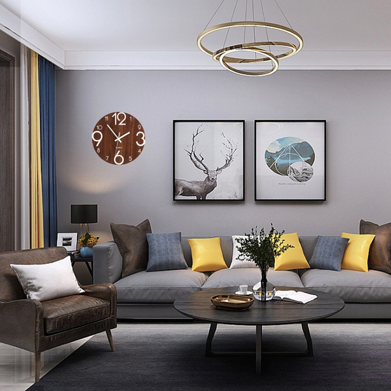 [Fenteer1] Đồng Hồ Treo Tường, Dạ Quang, Kiểu Dáng Cổ Điển