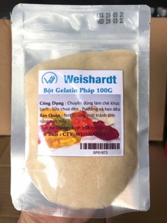 Bột Gelatin Pháp Bloom 250 - Gói 100g
