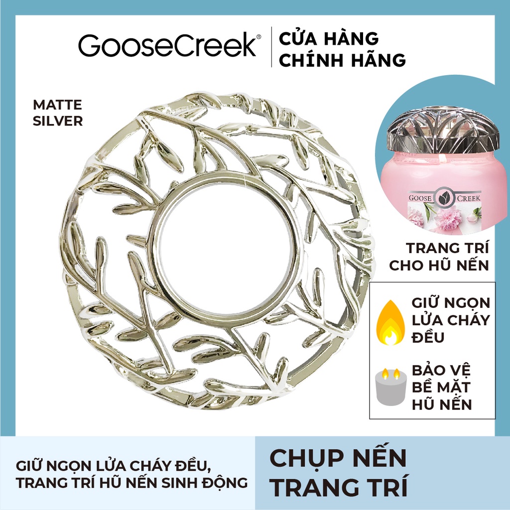 Chụp nến trang trí - Matte Silver