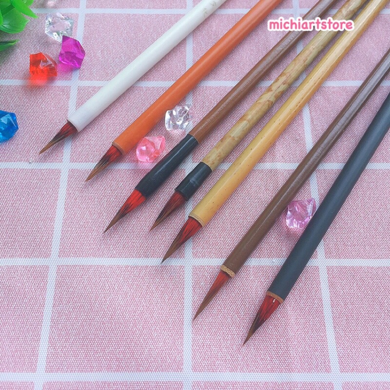 [Michi Art Store] Tiểu Hồng Mao - Bút lông vẽ màu nước thủy mặc, cọ thư pháp lông thú