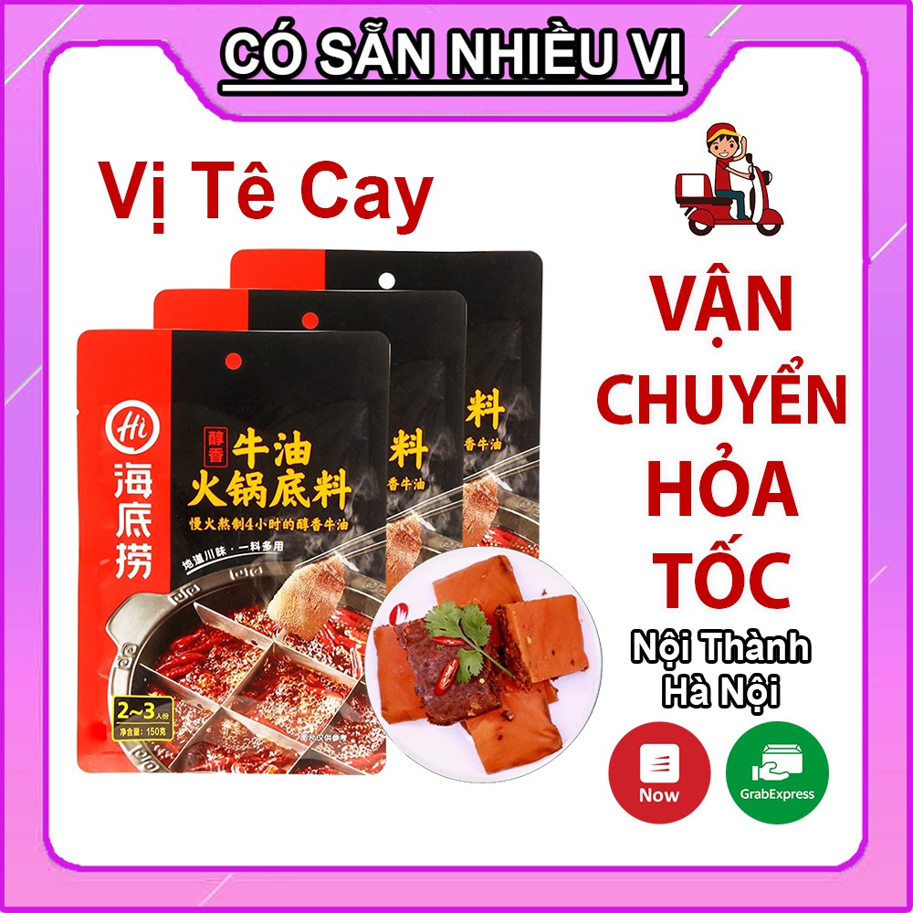 Cốt nước lẩu hadilao vị tê cay - gia vị haidilao tứ xuyên có sẵn nhiều vị giao ngay trong 2h