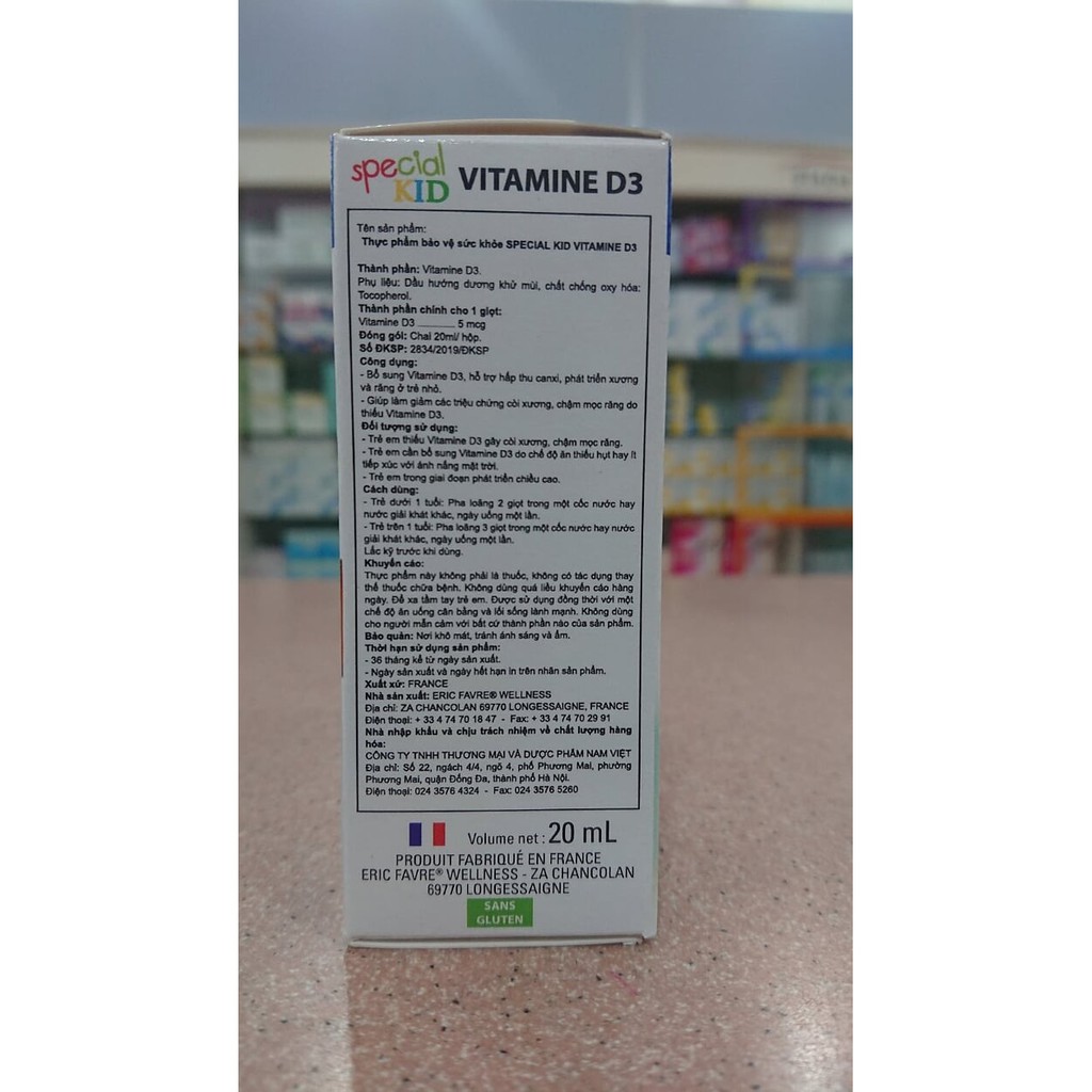 Thực phẩm bảo vệ sức khỏe SPECIAL KID VITAMINE D3 (Bổ sung Vitamin D3)