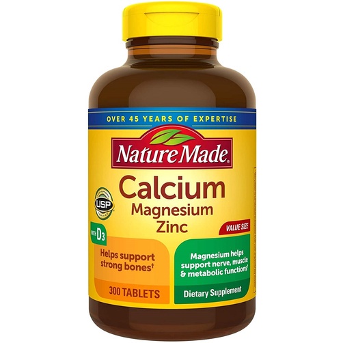 Viên uống Calcium Magnesium Zinc D3 Nature Made - Canxi tổng hợp Nature Made 300v USA