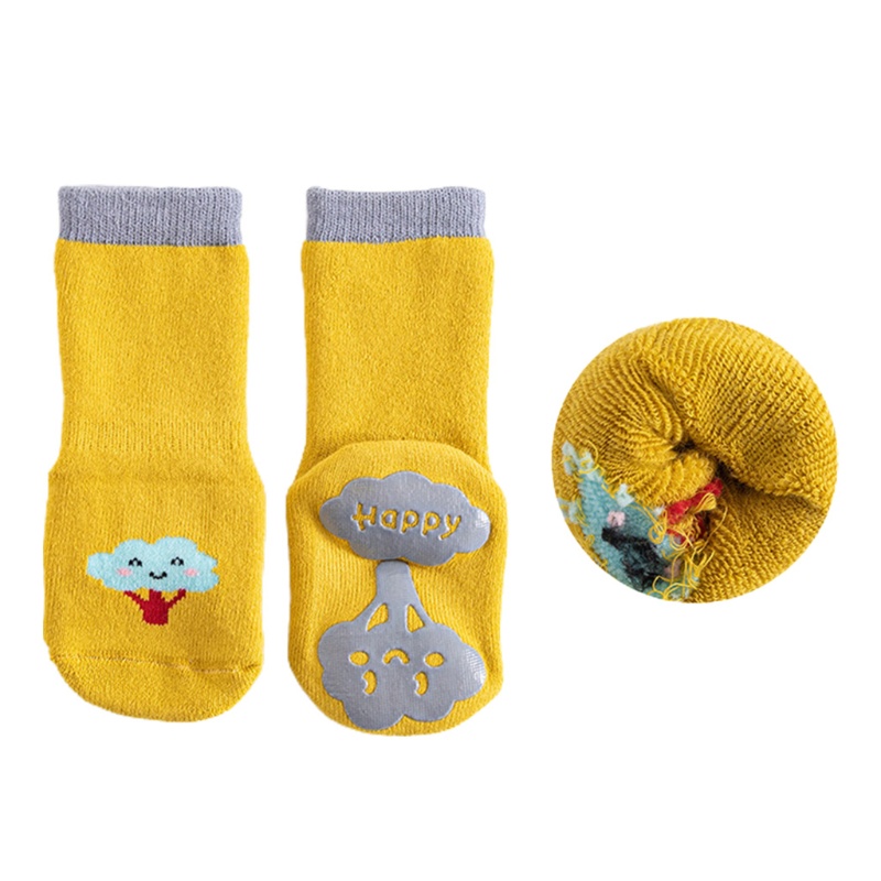 Vớ Cotton Chống Trượt Giữ Ấm Chân Cho Bé Trai Gái Mừng Năm Mới