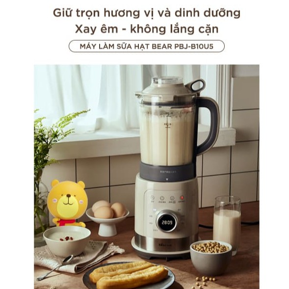 Máy Làm Sữa Hạt Bear, Máy Xay Nấu Sữa Hạt Đa Năng - Sữa  Đậu Nành - Xay Sinh Tố - Bear_Bảo Hành 1 Năm