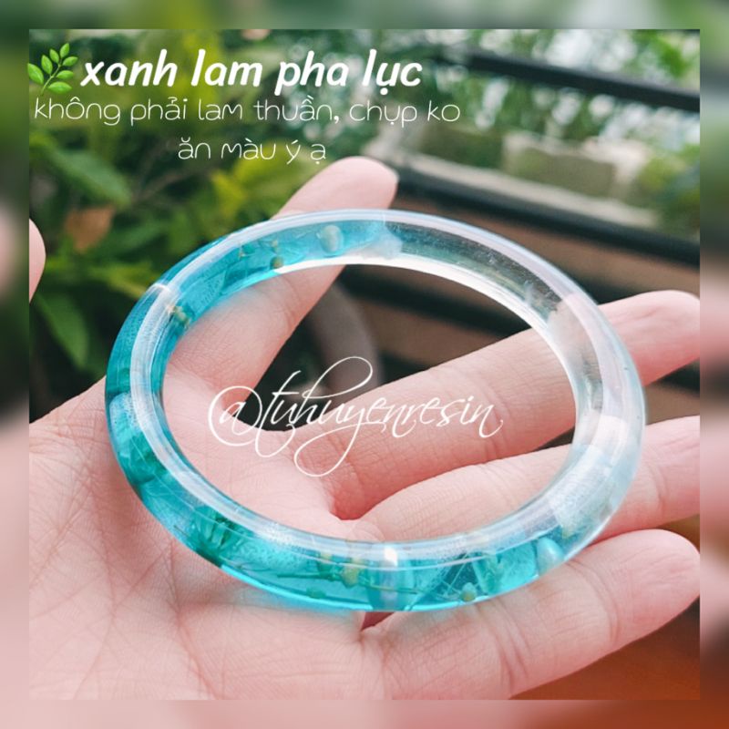 Vòng tay resin hoa khô nhà Tư Tư làm theo mẫu có sẵn☘_ mẫu #4.2