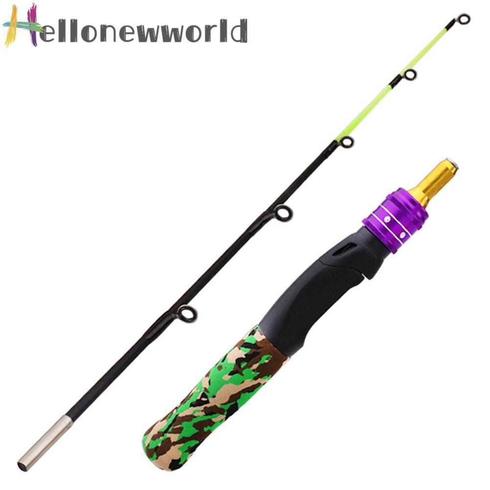 Hellonewworld 61cm Ice Fishing Rod Carbon Spinning Winter Raft Shrimp Fishing Child Pole