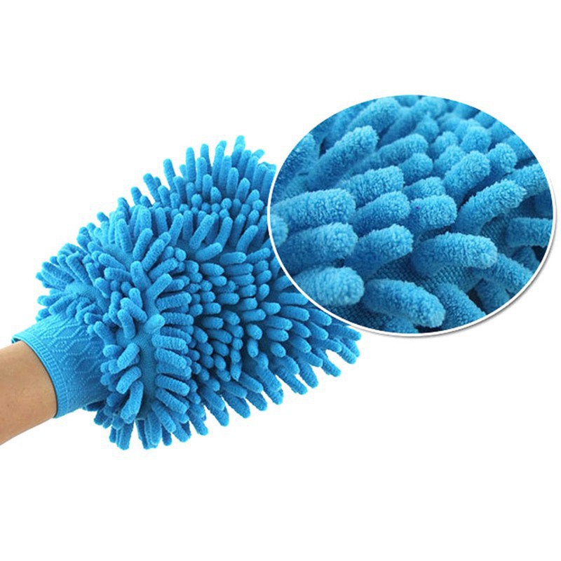 1 Găng tay nhung 2 mặt dùng để lau chùi vệ sinh xe ô tô