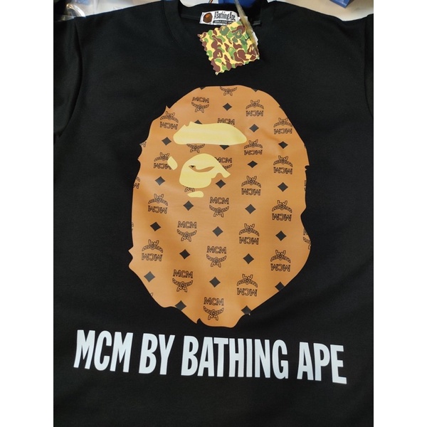Áo Thun Bape chất Liệu Vải Cotton Có Thêu Hoạ Tiết Cổ Điển Tay Ngắn