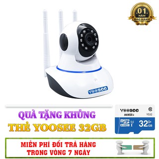Combo Camera Giám Sát Yoosee 3 Râu - Kèm Thẻ Nhớ 32GB