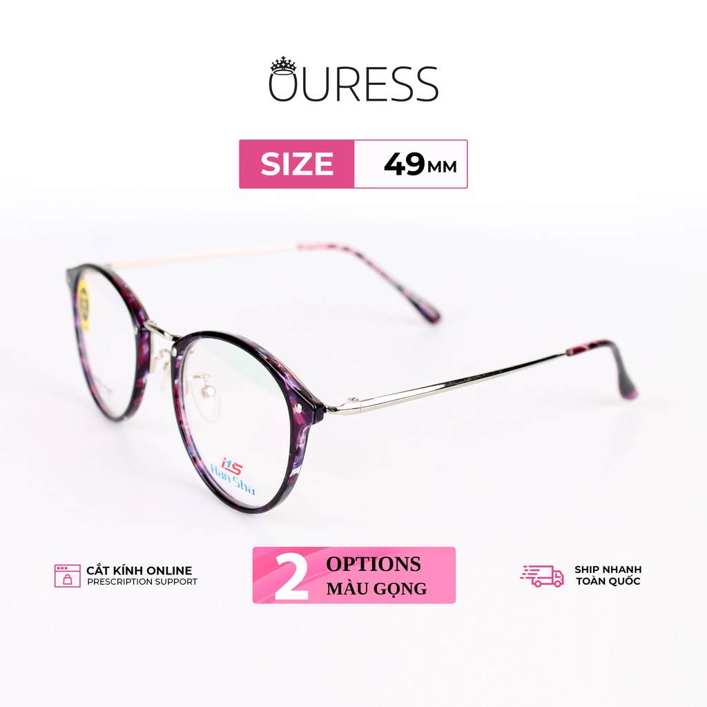 Gọng kính TR90 phối càng hợp kim cao cấp bền đẹp thời trang – hàng chính hãng Ouress 9287