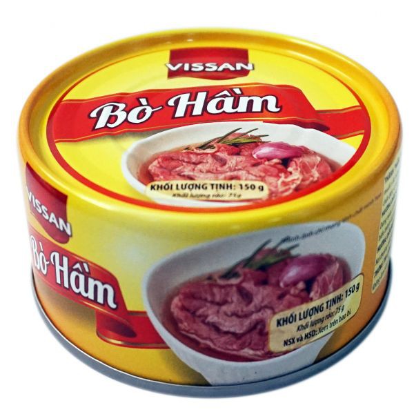 Combo 4 hộp Bò Hầm Vissan Hộp 150g ( lon in)