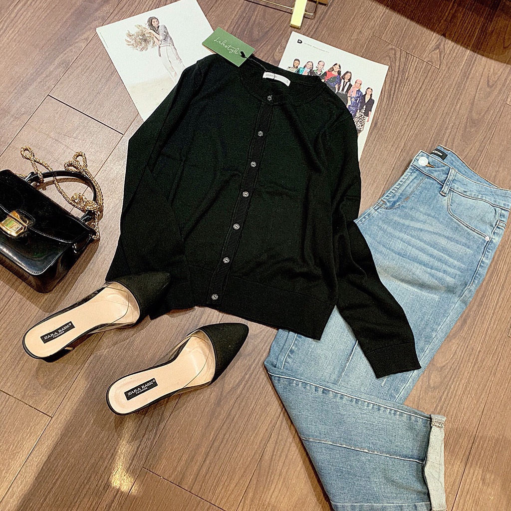 Áo len cardigan dài tay Lalastyle