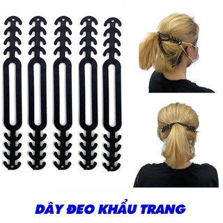 PVN33003 Dây đeo khẩu trang Tai giả chống đau tai,điều chỉnh kích cỡ khi đeo khẩu trang loại TỐT MỀM 0 HÔI có lỗ cột tóc