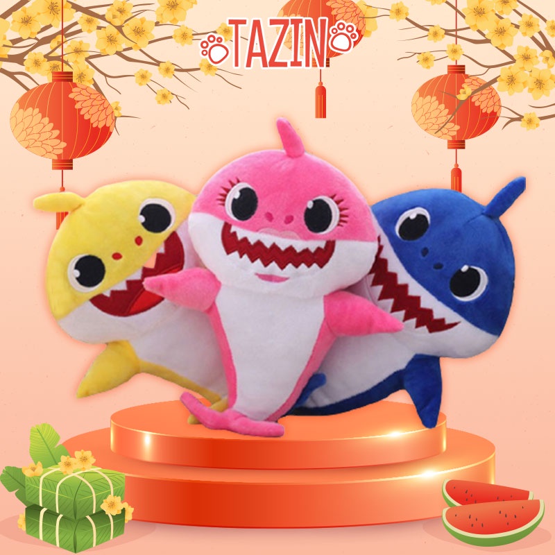 Gấu bông cá mập baby shark, thú bông cá mập baby shark cao cấp Tazin