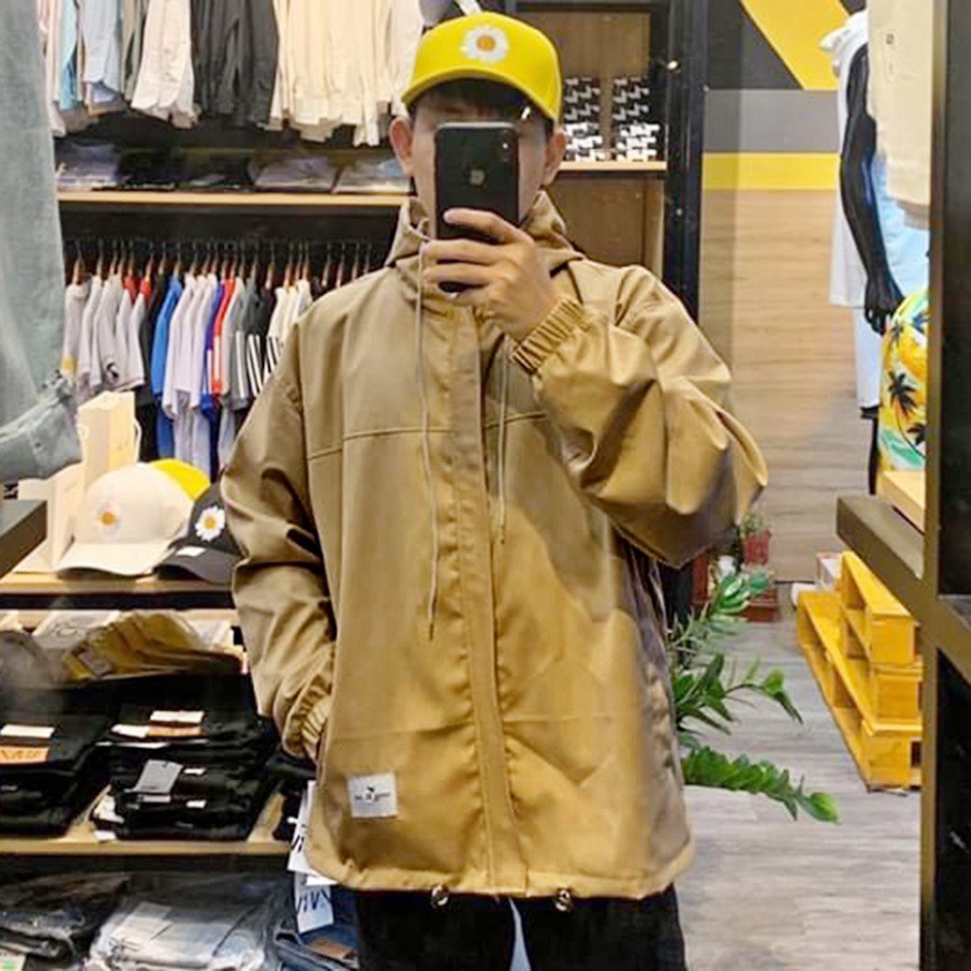 Áo Khoác Kaki Hiệu form rộng nam nữ Unisex