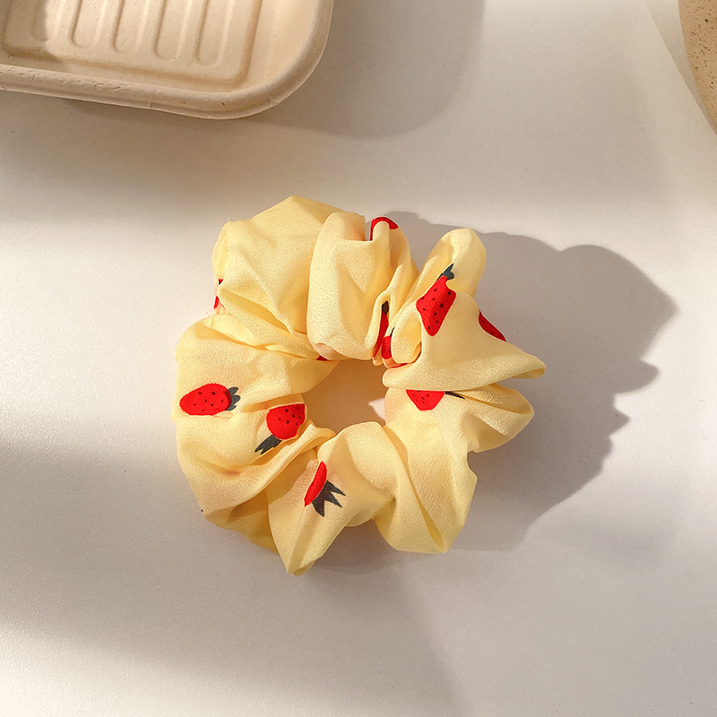 Dây cột tóc in hình quả dâu tây dễ thương cho nữ