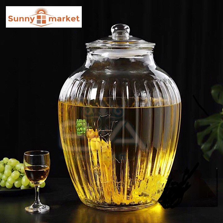 Bình ngâm rươu sâm thủy tinh 217 dung tích 9 lít không van
