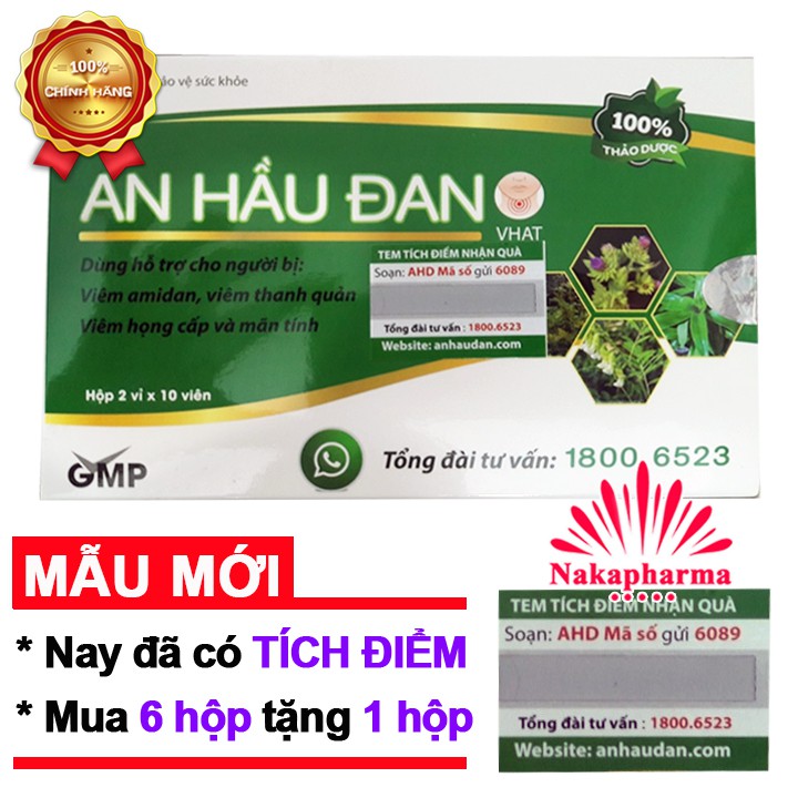 ✅ [6 TẶNG 1] An Hầu Đan | Giảm viêm họng, viêm amidan, viêm đường hô hấp