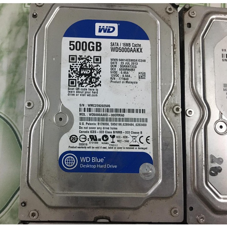 Ổ cứng 500Gb, HDD 500Gb sức khoẻ 90-99%