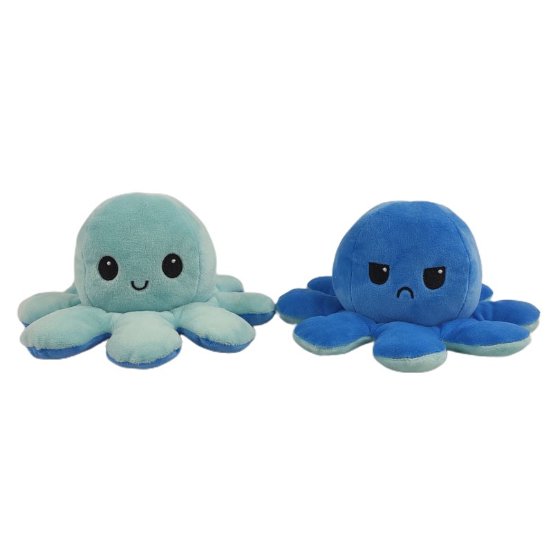Bạch tuộc nhồi bông cảm xúc - Reversible Octopus/Bạch Tuộc Đồ Chơi Nhồi Bông lele3c
