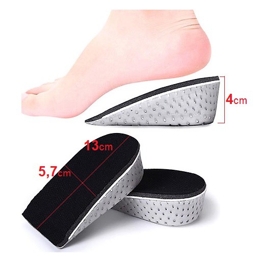 Lót giày tăng chiều cao mặt vải lưới mesh đế tổ ong thoáng khí, ngăn mùi hôi giày tăng tới 4cm và 3cm - GIá Sỉ