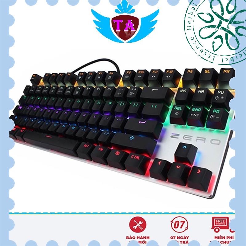 Bàn Phím Cơ Metoo zÊrÔ TKL Led Rainbow và Không Led 87 Phím