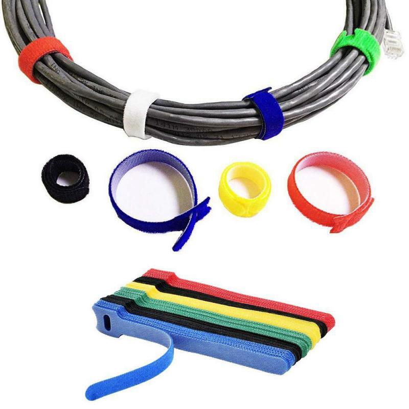 [20Pcs Reusable Cable Cords Organizer] [Multifunction Nylon Cable Strap Ties] [Earphone &amp; USB Charger Cable Wire Winder]