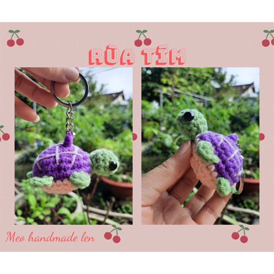 Móc khóa bé rùa - Handmade len - Amigurumi