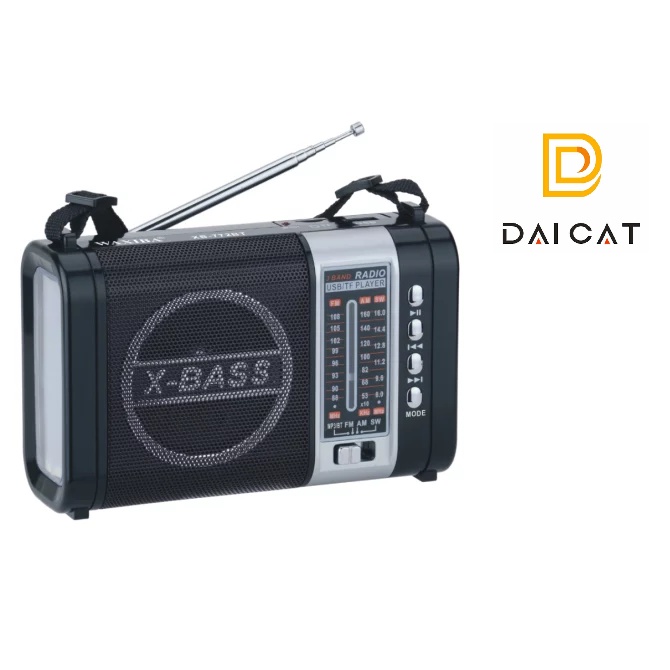 ĐÀI RADIO WAXIBA XB-771URT  Đài FM có hỗ trợ thẻ nhớ TF và USB có đèn pin thiết kế sang trọng,âm thanh sắc nét