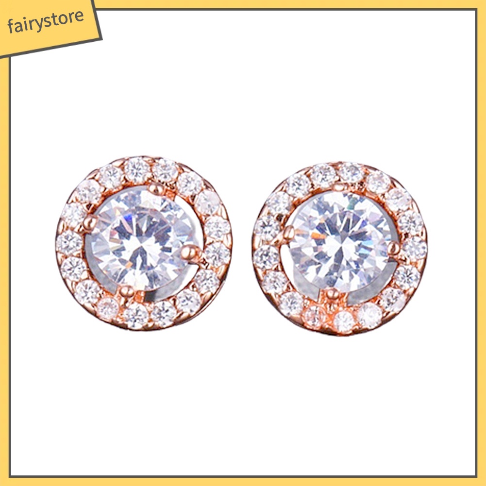 Bông Tai Hợp Kim Đính Đá Kiểu Dáng Sang Trọng