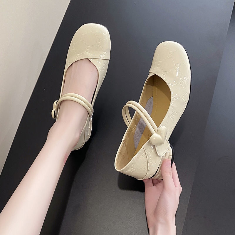 Giày Búp Bê Mary Jane Đế Mềm Mũi Tròn Thời Trang Mùa Thu Dành Cho Nữ / Size 35-40 /