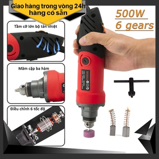 Máy khoan đa năng 500W 6 tốc độ Máy mài cầm tay,máy mài chai , máy khoan cắt,Máy mài khuôn mài khắc cầm tay đa năng mini