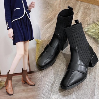 Bốt cổ len cao cấp kèm ảnh thật