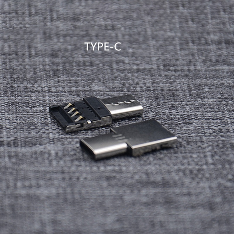 Đầu Chuyển Đổi Usb 2.0 Sang Type C OTG Bằng Kim Loại Màu Bạc Tiện Dụng