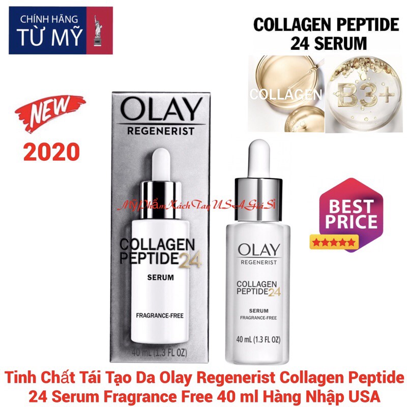 [Hàng Mỹ]Tinh Chất Tái Tạo Da Olay Collagen Peptide 24 Serum 40ml