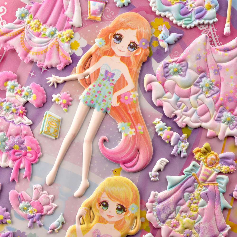 Bộ Búp Bê Barbie 3d Bằng Giấy Hình Cô Gái Mặc Quần Áo Dễ Thương Cho Bé Gái