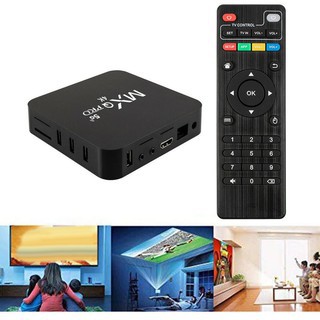 Bộ Tv Box Mxq Pro 2.4g / 5g 2020 Ram 4gb + Rom 64gb Android Tv Box H.265 Hd 3d