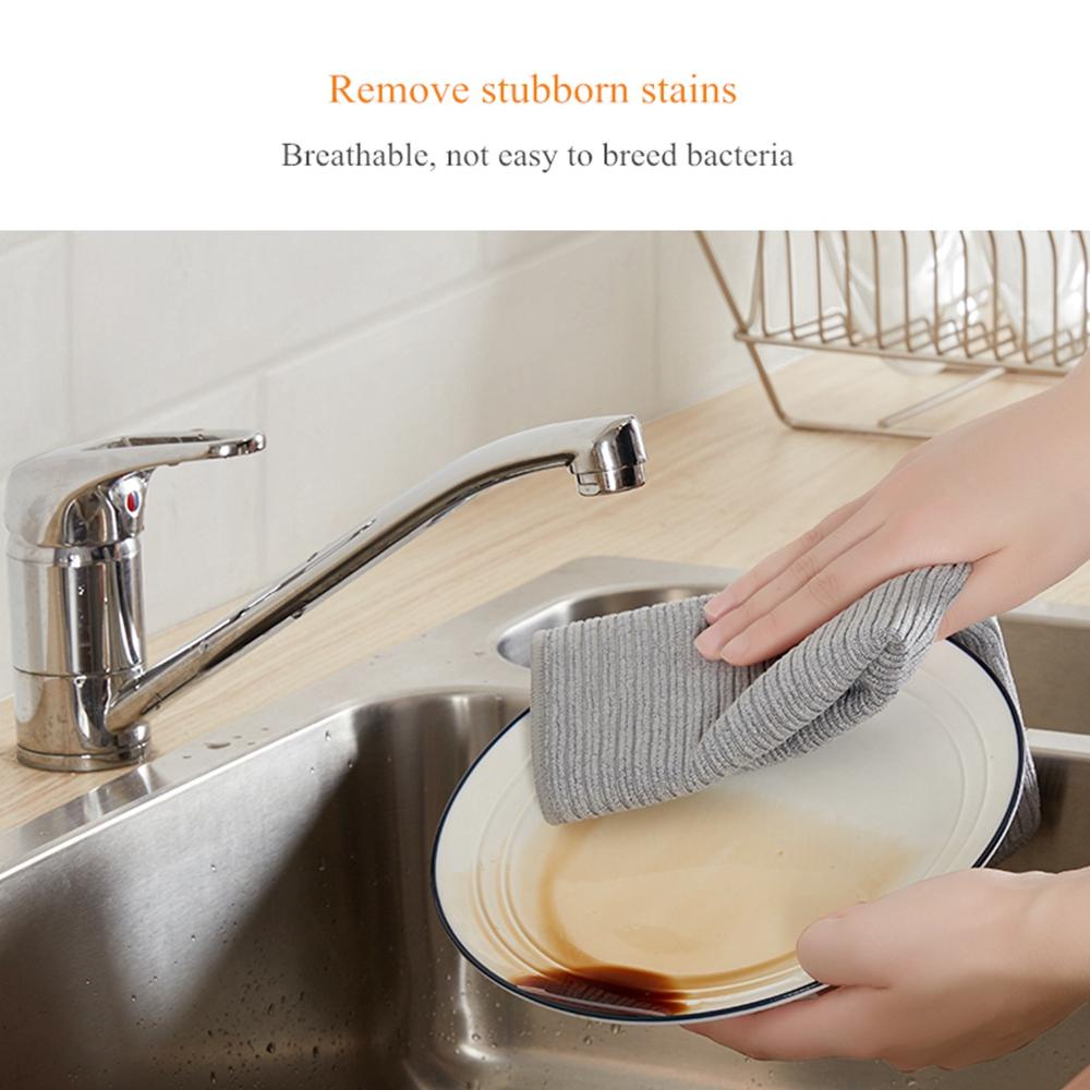 NICKOLAS Khăn Lau Chén Dĩa Bằng Vải Sợi Nhỏ Tiện Dụng Cho Nhà Bếp / Phòng Tắm