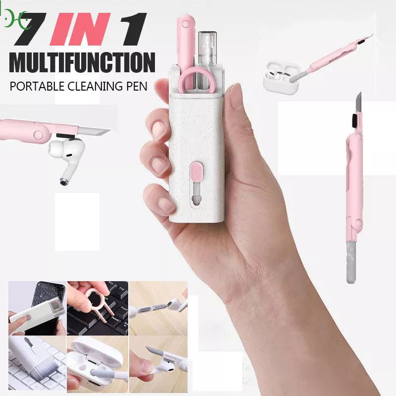 【 24 Giờ Delivery】 7 Trong 1 Bàn Phím Máy Tính Vệ Sinh Dụng Cụ Đánh Răng Keycap Đa Chức Năng Vệ Sinh Bluetooth tai Nghe Bụi Bút Vệ Sinh