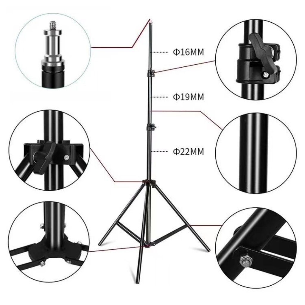 Gậy chụp ảnh 3 chân, giá đỡ điện thoại Tripod dùng để chụp ảnh, Livestream, quay TikTok chiều cao đến 2.1m  – KYWI SHOP